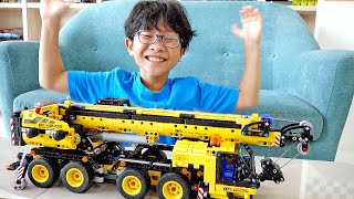 예준이의 크레인 트럭 조립놀이 레고 테크닉 중장비 자동차 장난감 놀이 Crane Truck Assembly Lego Technic