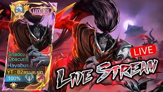 🔴 GLOBAL HAYABUSA GO MYTHICAL IMMORTAL SOLO RANK!! -MOBILE LEGENDS