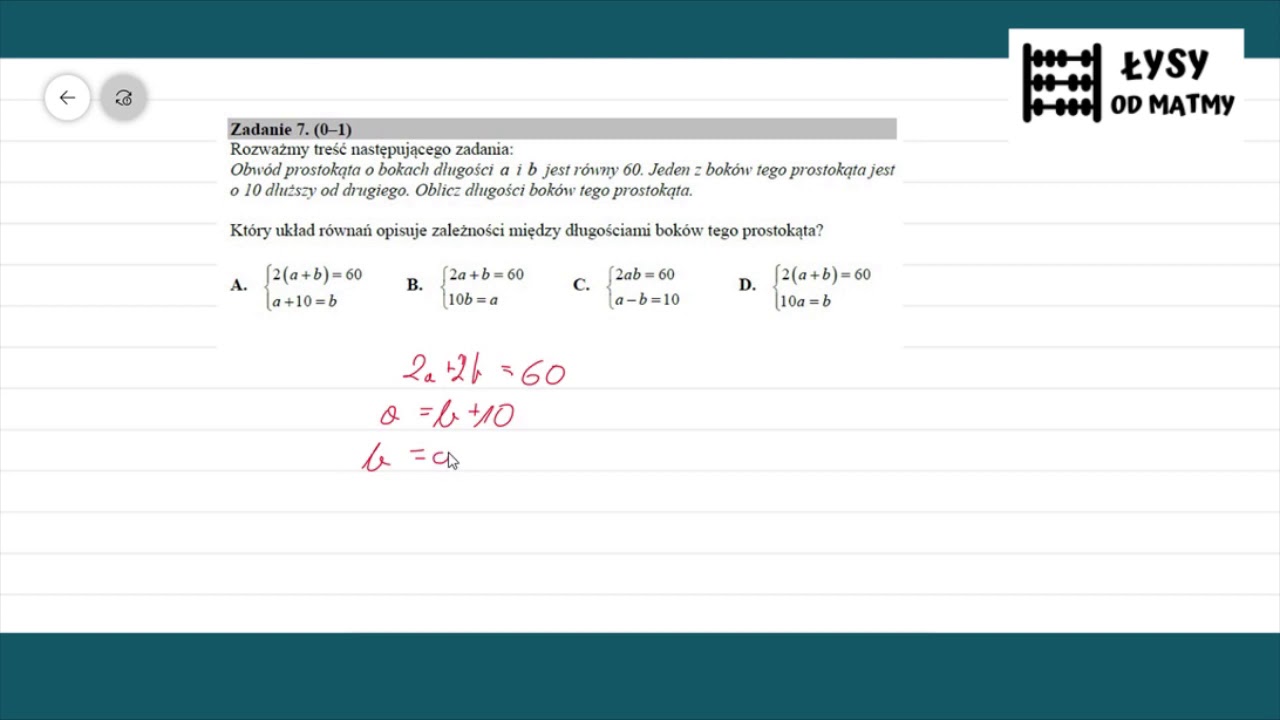 P Zadanie 7/2017 Matura Sierpień Matematyka Podstawa - YouTube