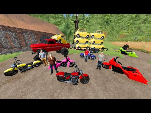 Motorcycle Crew Chases Car Thief Farming Simulator 22