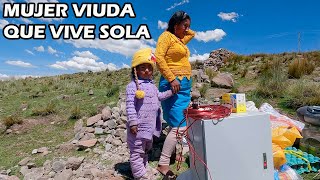 MUJER VIUDA QUE VIVE SOLA con 6 HIJOS en los Andes Peruanos - Luz Marina