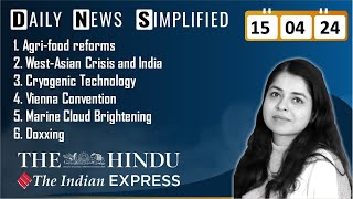 The Hindu & The Indian Express Analysis | 15 April, 2024 | Daily Current Affairs | DNS | UPSC CSE