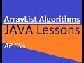 AP CSA Unit 7 ArrayList Algorithms