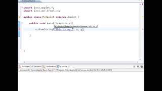 Java Applet Tutorial Display a Text Tutorial ~5