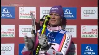 14.02.2013 Ski Alpin WM RTL Schladming Lara Guts 2ter Lauf!
