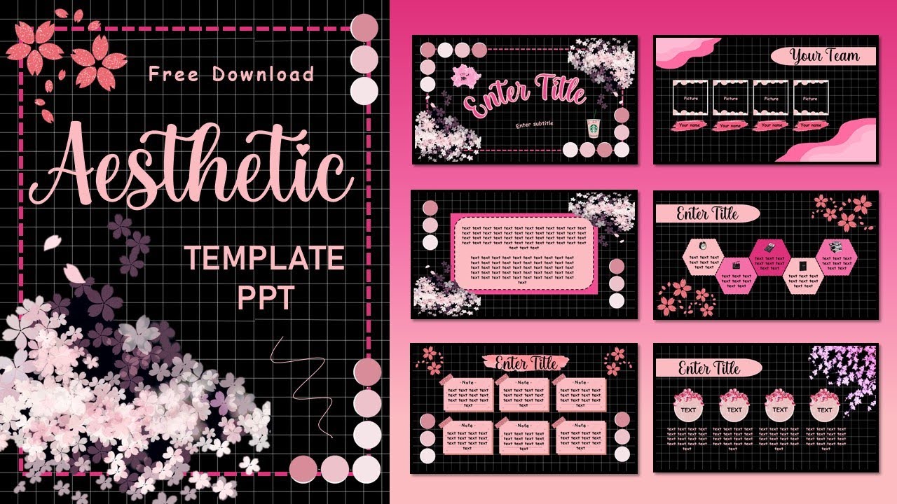 Part 9 рџ ќ Template Ppt Aesthetic рџ ќ Black Pink Free Download Youtube