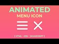 How To Create Animated Menu Icon Using CSS | Animation Hamburger Icon