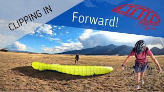 How to clip in to a paraglider pt. 1: Forward