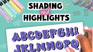 Advanced Bubble Lettering Tutorial: adding shadows and highlights
