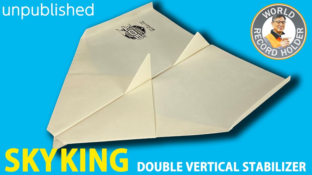 How To Make A Paper Airplane "SKYKING DOUBLE VERTICAL STABILIZER ...