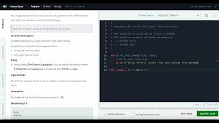 Hackerrank Python Solution #3 Strings - Python: What's Your Name?