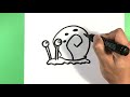 How to Draw Spongebob - Gary - How to Draw Easy Things - Step by Step