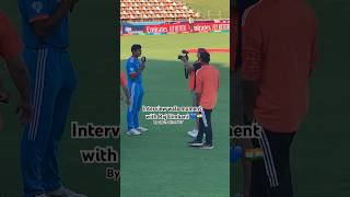 Interview wala moment with Raj Limbani 💙🇮🇳U19 Wold Cup Semifinal 😍#ytshorts #shorts #kgf l
