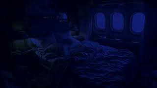 Night Airplane White Noise Ambience | Airplane Cabin Sound | Reading, Studying, Sleeping