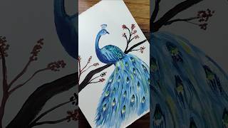 peacock drawing 💚🦚💚#shorts #viral #art #drawing