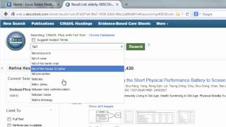 CINAHL Tutorial 3. Using AND