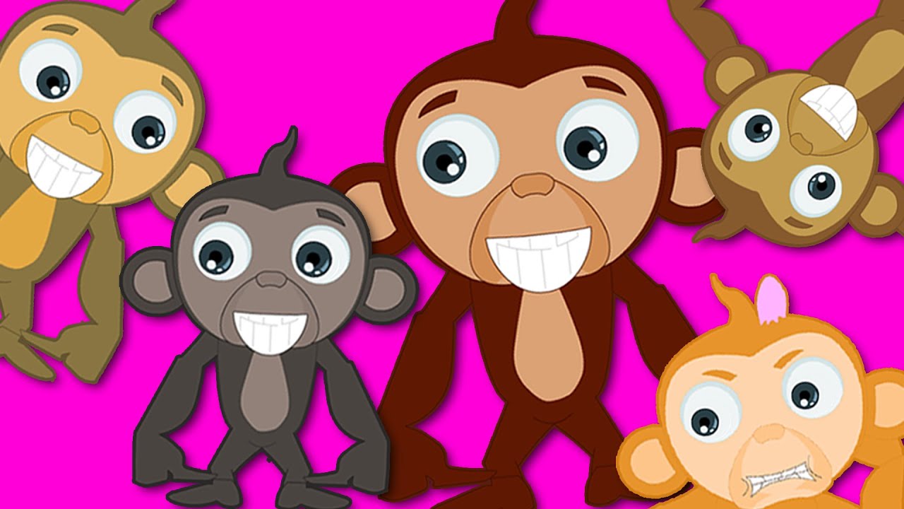 Five Little Monkeys Jumping On The Bed Song | The Monkey Song ...