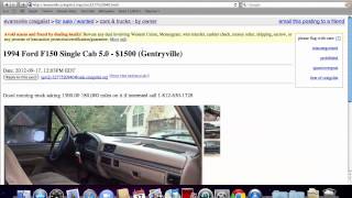 Craigslist Evansville Indiana Used Cars and Trucks - For Sale by Owner Deals in 2012