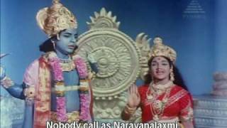 Vishnu tries to kill Lakshmi Vishnu tries to kill Lakshmi