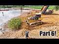 Part 6! Processing Filling up land huge, By Bulldozer SHANTUI DH17C2, Dump truck unloading