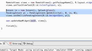 Android Application Development Tutorial - 167 - PendingIntent and widget Buttons