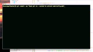 Did git rm --cached on config.php