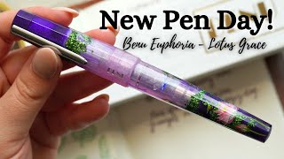 Benu Euphoria Lotus Grace - HANDPAINTED! | New Pen Day ✒️