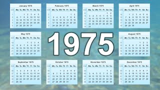 1975 Calendar