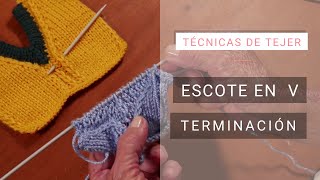 Terminación escote en V o en pico 💁‍♀Tejer Fácil y Bien con Lucila