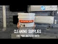 Cleaning supplies for ductless mini-splits units.