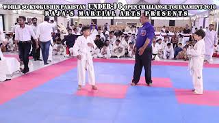 So-Kyokushin Karate under-16 Kids Fight | Shihan Raja Khalid