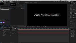 Using Source Text with Master Properties - After Effects