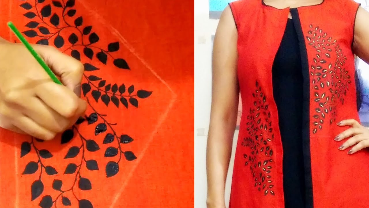 Diy Convert Plain Fabric Into Designer Wear Hand Painted Designer