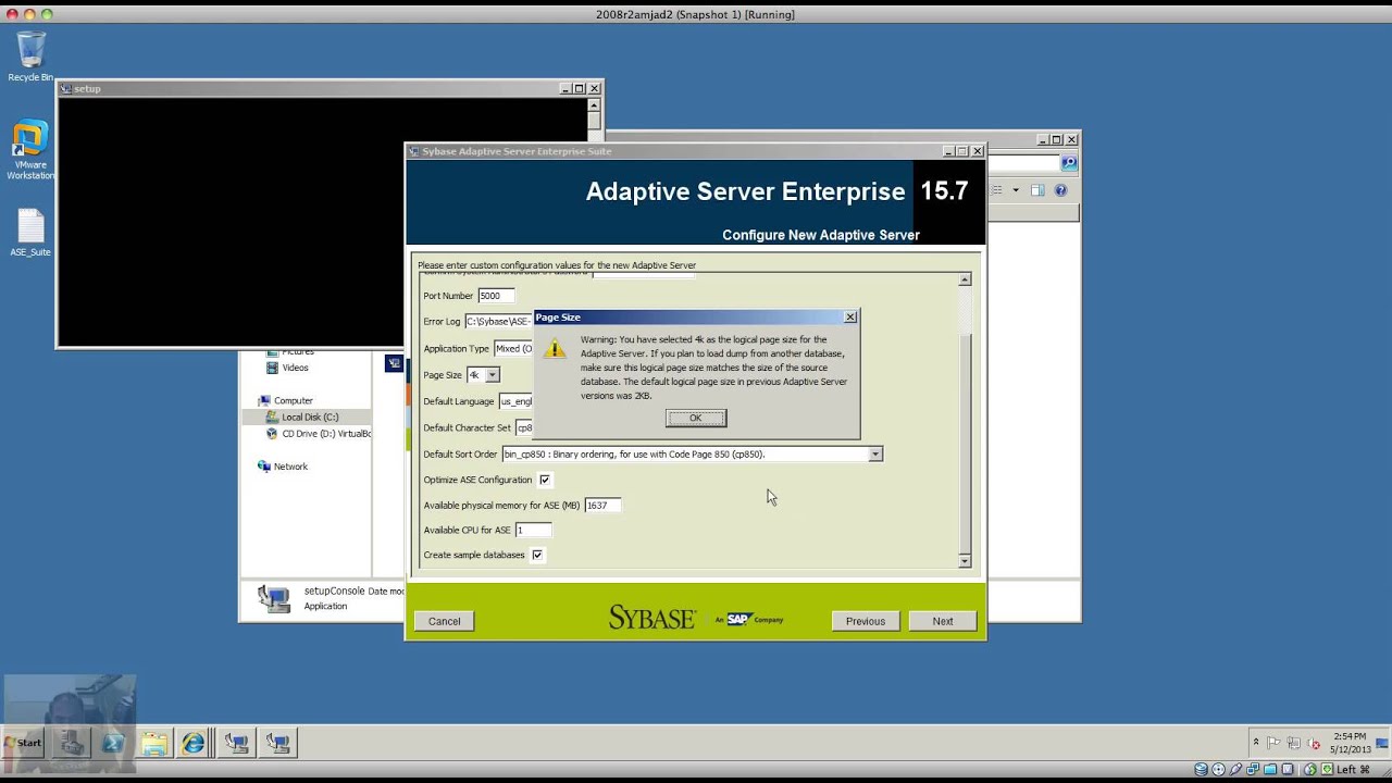 Sybase Install Part 2 Of 3) ASE 15.7 - YouTube