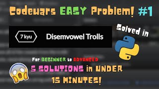 Disemvowel Trolls [CODEWARS W/ PYTHON]