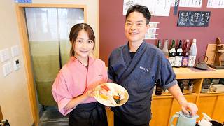 A sushi restaurant run by a skilled craftsman who is ranked third in the whole country