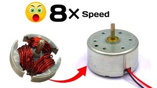 How to Upgrade Dc Motor To 8x Speed  Dc Motor Hacks || how to upgrade dc motor speed