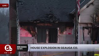 House fire with propane tank explosion in Geauga County