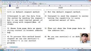 32 Difference bet HttpRequest method GET & POST | Adv Java Servlet Programming Tutorial advance java