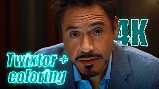 Tony Stark Iron Man 2 4K Twixtor Scenepack with Coloring for edits MEGA