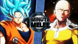 Goku vs Saitama (Dragonball Super vs One Punch Man) - One Minute Melee S5 Finale