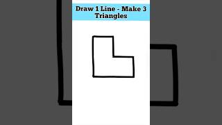 Draw ONE Line to make 3 Triangles / Puzzle Challenge/ Looks Simple… But It’s Not! #puzzlechallenge