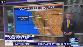 Northern California earthquake Thursday evening