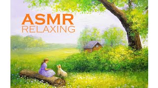 Relax 2 Hours of Birds Singing and Nature Sound /Acrylic Painting on Canvas ASMR