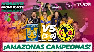 HIGHLIGHTS - Tigres (3)vs(0) América | AP2023-Final vuelta | Liga Mx Femenil