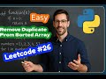Leetcode 26 - Remove Duplicate From Sorted Array - Easy