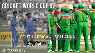 CRICKET WORLD CUP 92 / SOUTH AFRICA vs SRI LANKA / 14th Match / HD Highlights / DIGITAL CRICKET TV