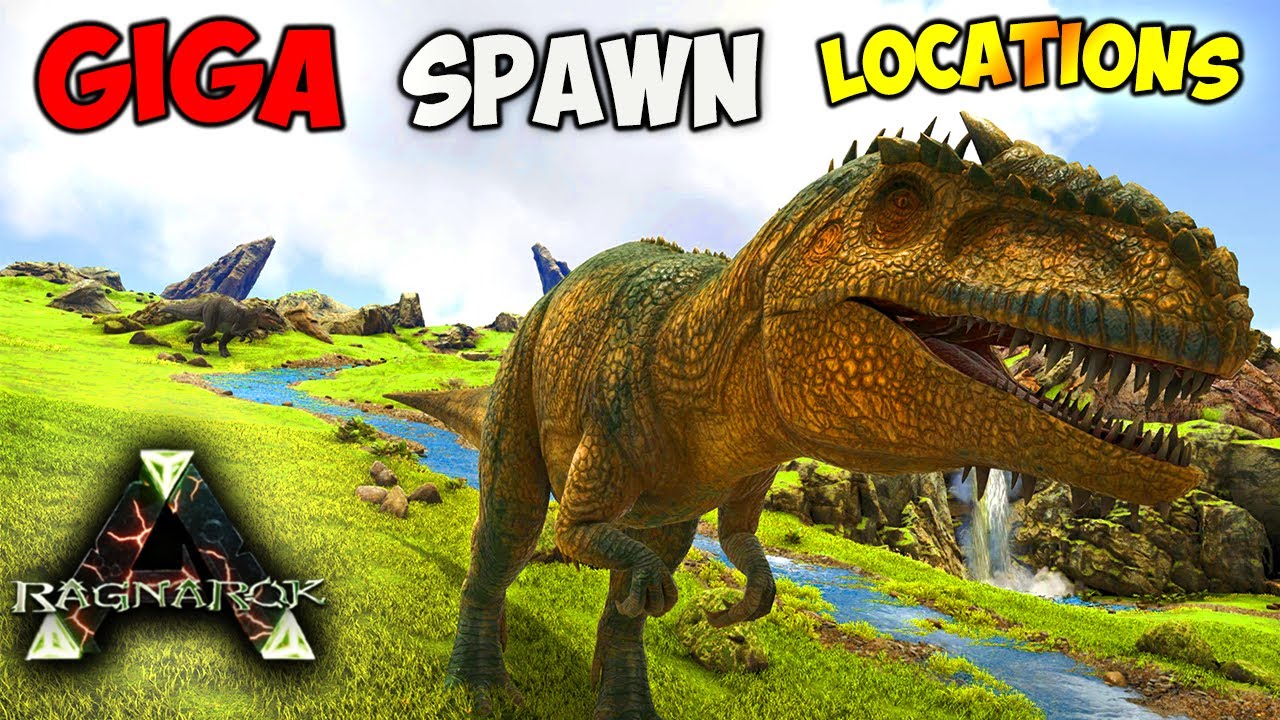 ARK Ragnarok: ALL Giga Spawn Locations - YouTube