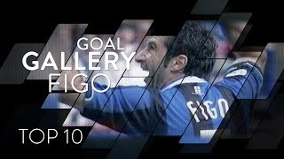 LUIS FIGO | INTER TOP 10 GOALS | Goal Gallery 🇵🇹🖤💙