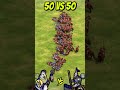 50 Elite Eagle Warriors vs 50 Elite Steppe Lancers (AoE2) #Shorts